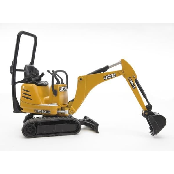 JCB 8010 minigrävare - BRUDER World - 360° roterande grävmaskin - Höjdjusterbar och tippbar arm