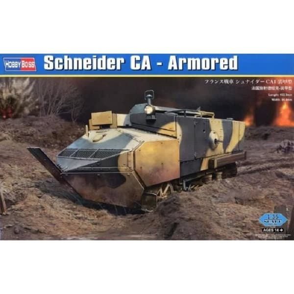 Schneider CA-pansartankmodell - HOBBY BOSS - 83862 - 1/35:e - 75 mm Canon - Första världskriget