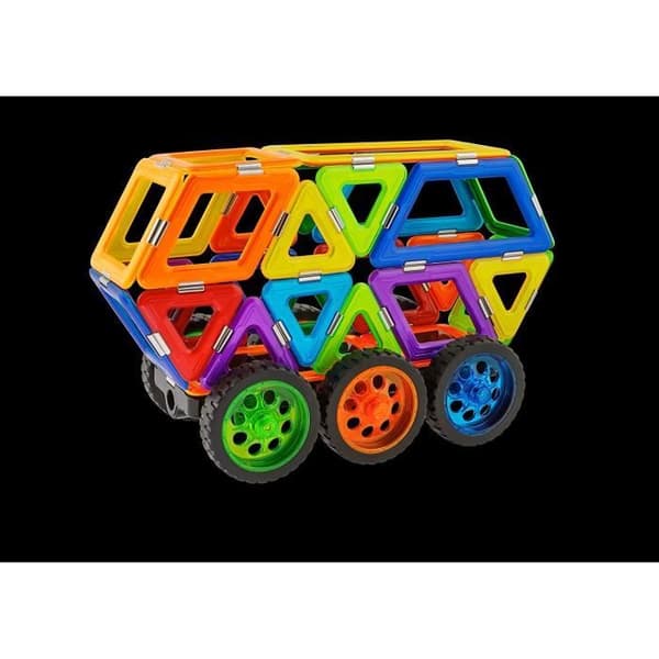Magnetisk byggleksak - GEOSMART - The Space Truck - 42 blandade delar med hjul