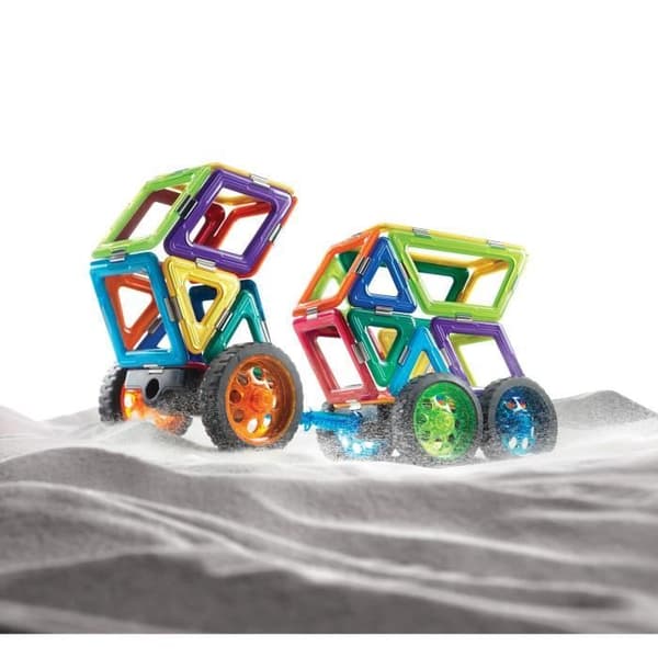 Magnetisk byggleksak - GEOSMART - The Space Truck - 42 blandade delar med hjul