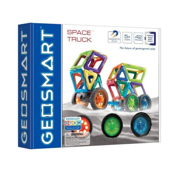 Magnetisk byggleksak - GEOSMART - The Space Truck - 42 blandade delar med hjul
