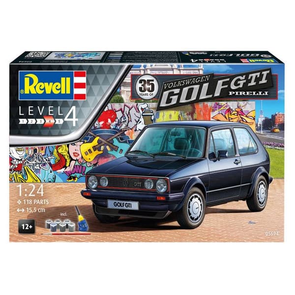 Modellbilar - REVELL - 35 år VW Golf GTI Pirelli - Presentförpackning - 118 delar - Plast - Svart