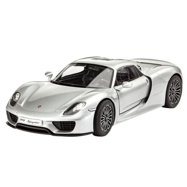 REVELL Model Set Porsche 918 Spyder Model Kit för att bygga, limma och måla, med tillbehör