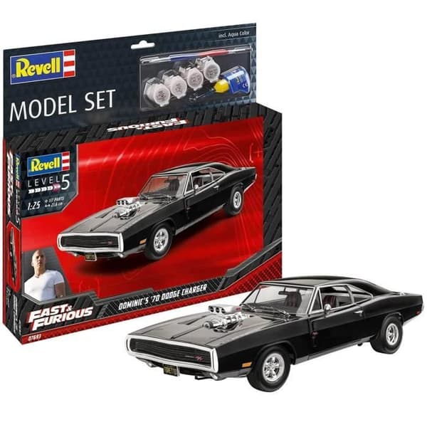 Racerbilsmodell - REVELL - Dodge Charger 1970 - Vit - Blandat - 13 år gammal