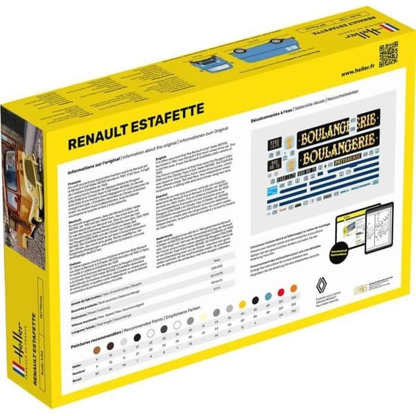 Fordonsmodell - HELLER - Renault Estafette - 157 delar - skala 1/24