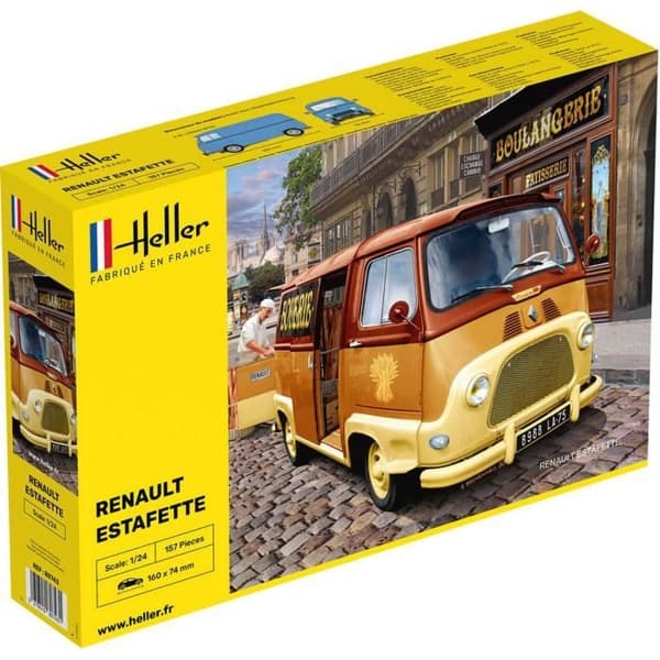 Fordonsmodell - HELLER - Renault Estafette - 157 delar - skala 1/24