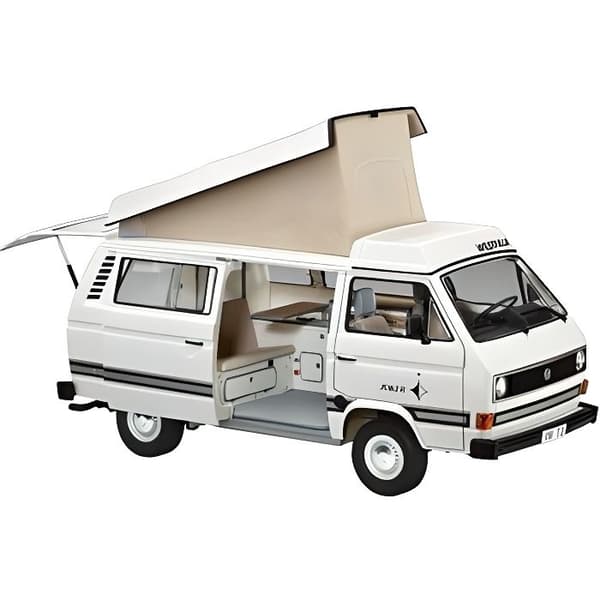 Modell - REVELL - Volkswagen T3 Camper - Vit - Vuxen - Inredning