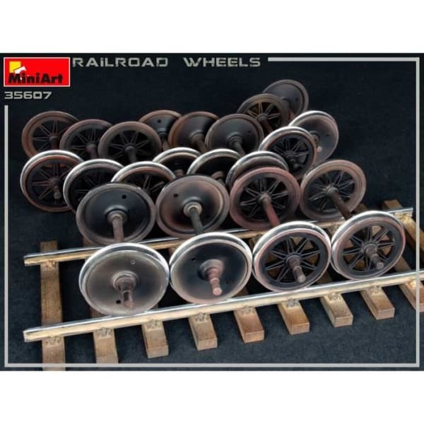 Diorama Model Railroad Wheels 1/35th - MiniArt - Miniart 35607 - Plast - Interiör - Blandat
