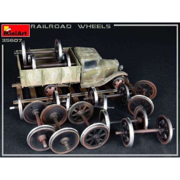 Diorama Model Railroad Wheels 1/35th - MiniArt - Miniart 35607 - Plast - Interiör - Blandat