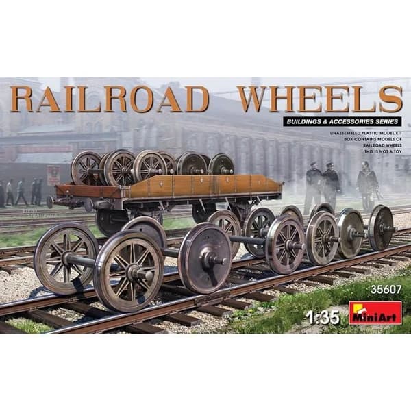 Diorama Model Railroad Wheels 1/35th - MiniArt - Miniart 35607 - Plast - Interiör - Blandat