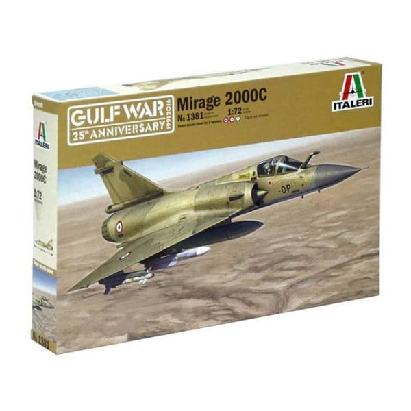 Militärflygplansmodell - ITALERI - Mirage 2000 (Gulf War) - Längd 19,9 cm - Skala 1/72