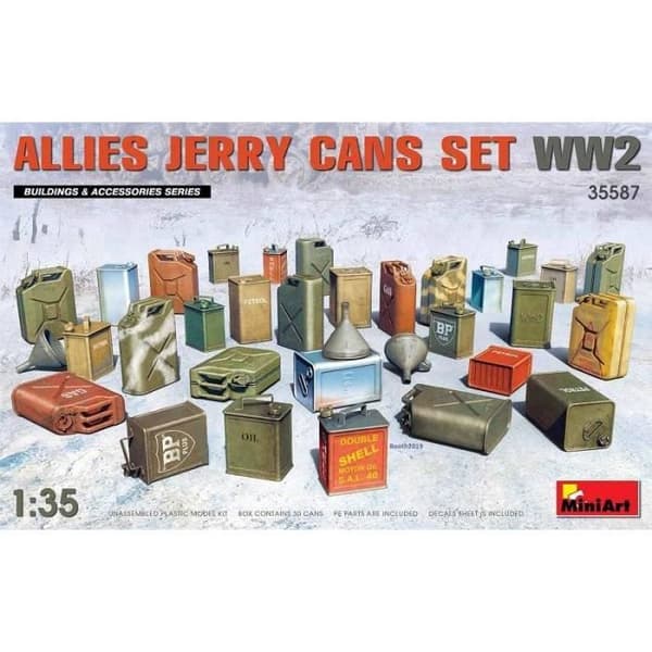 Diorama Model Allies Jerry Cans Set WW2 Miniart 35587 1/35th