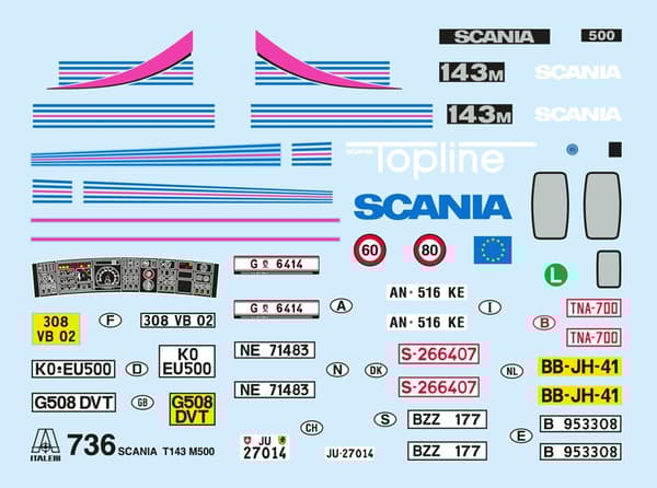ITALERI 1:24 Scania T 143 M500 Topline