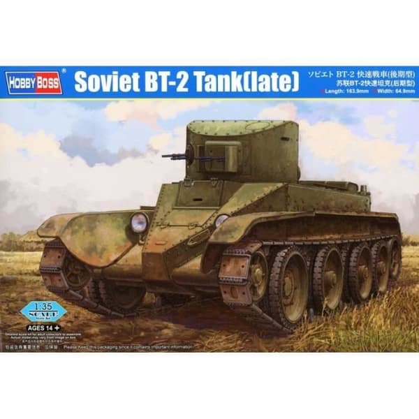 Sovjetisk BT-2 Tank (sen) tankmodell - HOBBY BOSS - 1/35:e