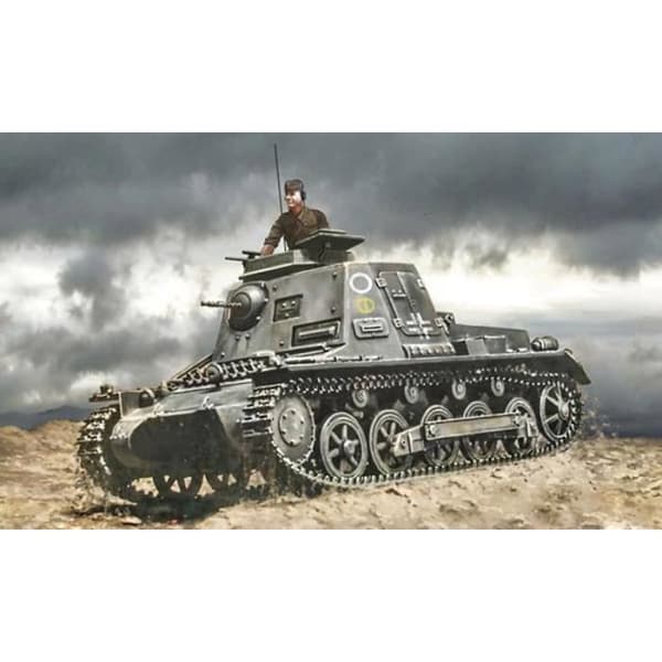 Modellbil - ITALERI - Sdkfz.265 Pz.Befehlswagen - Skala 1/72 - Färg Grå - Från 15 år