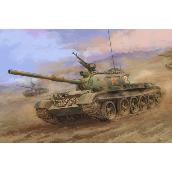 Modellsats - HOBBY BOSS - Char Pla 59-2 Medium Tank - Vit/Grön - Promo