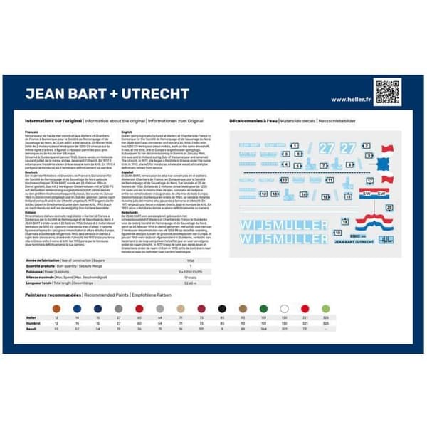 Modellbåtar - HELLER - Startpaket: Jean Bart och Utrecht Twinset - Vit - Blandat - Vuxen
