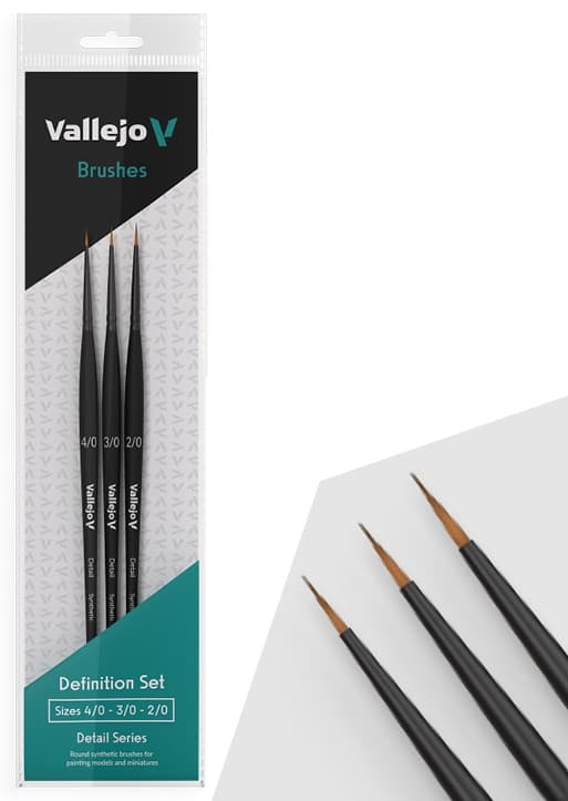 Vallejo  Pensler Definition Set 4/0, 3/0, 2/0