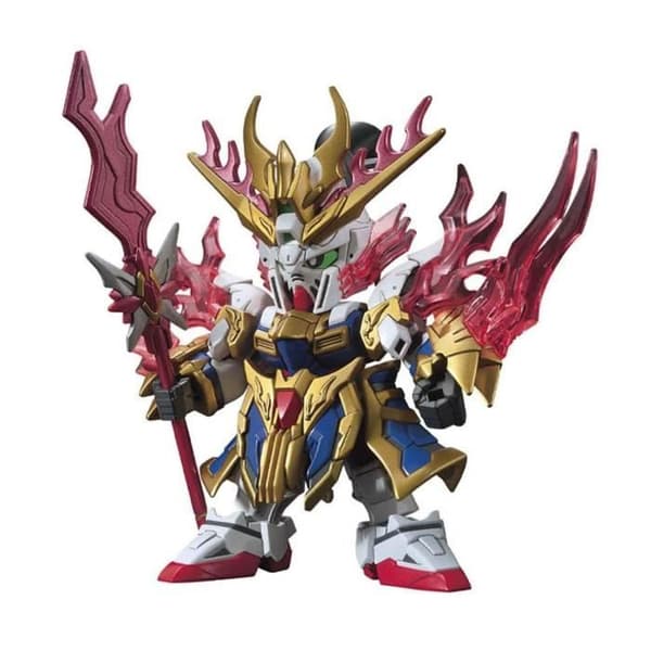 Gundam Model Kit - Bandai Hobby - 03 Zhang Fei God Gundam Gunpla SD Sangoku Soketsuden - Vit - Barn - 14 år gammal