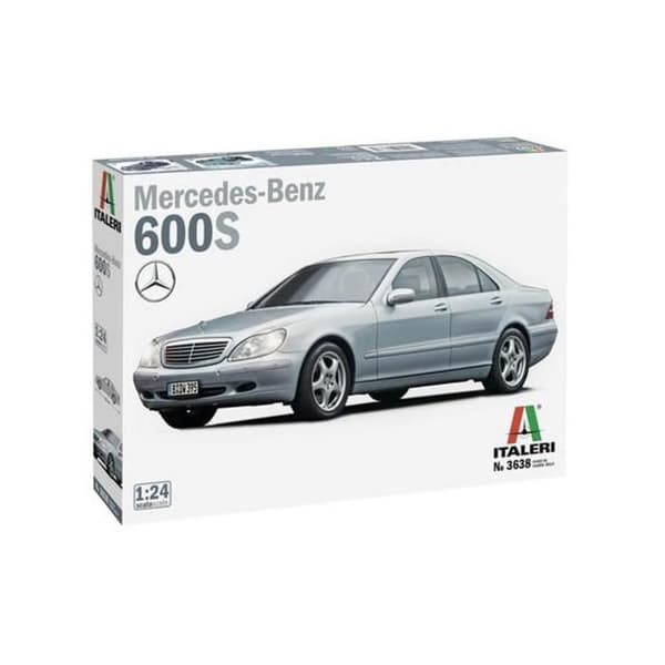 Bilmodell - Italeri - Mercedes Benz 600S - Vit - Skala 1/24 - Ska monteras ihop