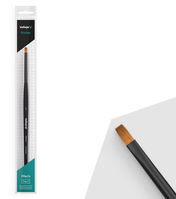 Vallejo Børste - Flat Brush Synthetic 2