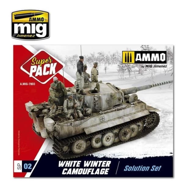 Char Promo Model - AMMO by mig Jimenez - Super Pack White Winter Camouflage - Ref: 13505