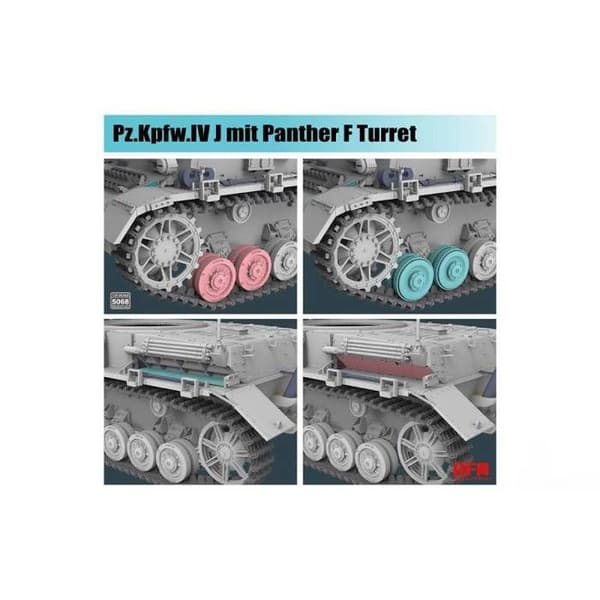 RYE FIELD MODEL - Maquette Char Pz.kpfw.iv J Med Panther F Turret Rye Field Model 5068 1/35 Maquette Char Promo - Ref : 12846