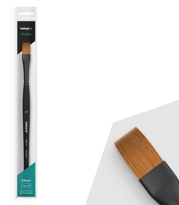 Vallejo Pensel - Flat Brush Synthetic 10