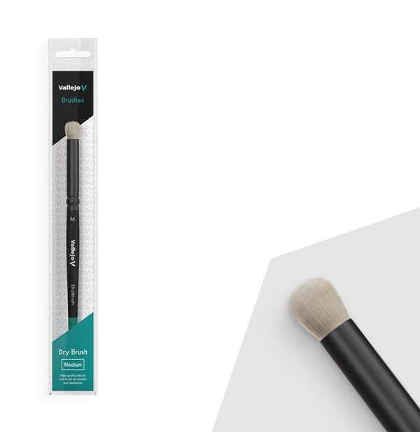 Vallejo Børste - Tørbørste Natural Medium