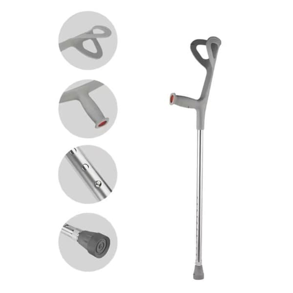 Främre armbågsstöd - Aluminium - Justerbar - Lätt - Halkfri - 125 Kg