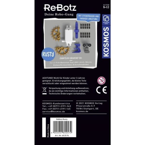 ReBotz robotkit - KOSMOS - Rusty der Crawling-Bot - Plast - 8 år gammal - Barn