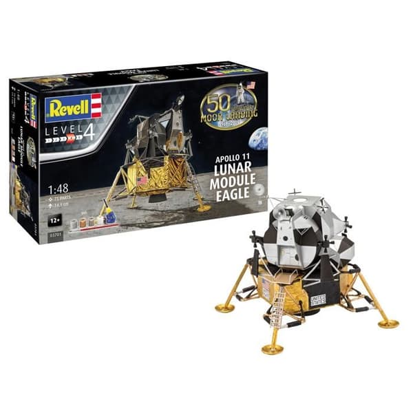 Rymdmodell - Revell - Apollo 11 Månmått 'Eagle' - Skala 1/48 - Plast - Inuti