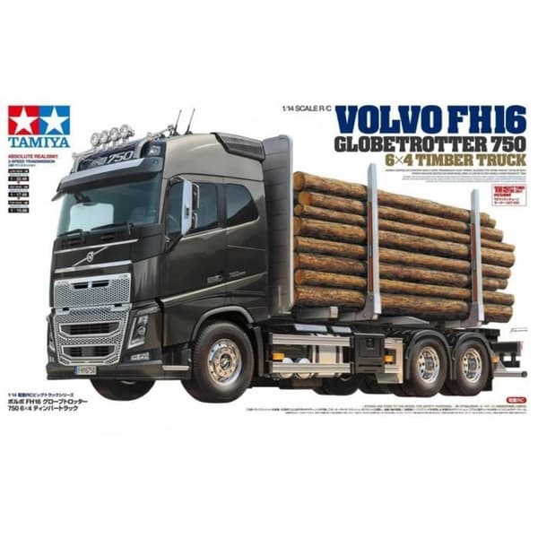 Tamiya Volvo FH16 Globtrotter 750 6x4 Timber Truck RC Truck - BYGGBART FORDON