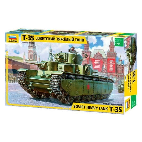 Modell Char Lourd T-35 - ZVEZDA - Plast - 478 delar - Skala 1/35 - Inredning