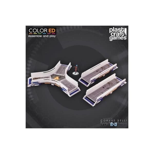 Maquette för figurspel 28 mm Gångväg Set - Plast Craft Games - Infinity ColorED