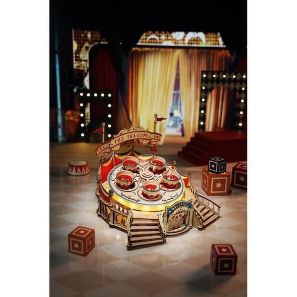 Byggsats - Robotime - Tilt-A-Whirl - Trä - 18 x 23 x 19 cm - 280 delar