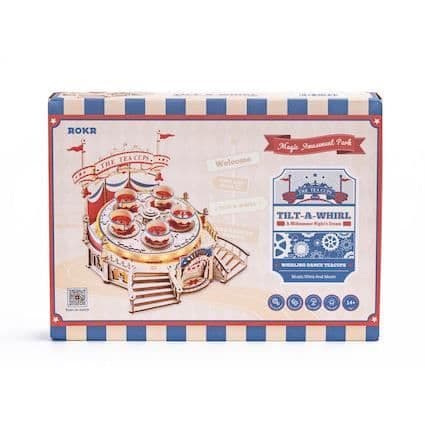 Byggsats - Robotime - Tilt-A-Whirl - Trä - 18 x 23 x 19 cm - 280 delar