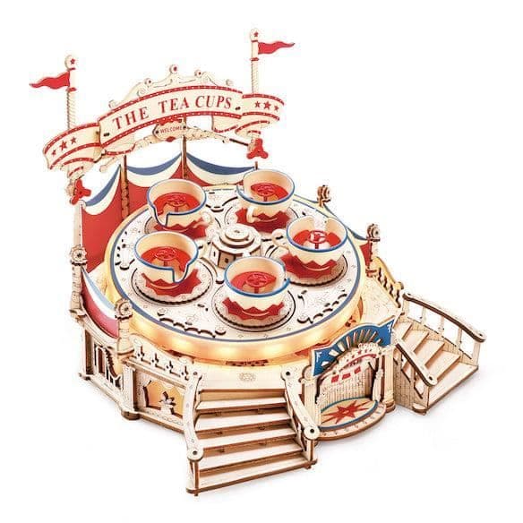 Byggsats - Robotime - Tilt-A-Whirl - Trä - 18 x 23 x 19 cm - 280 delar