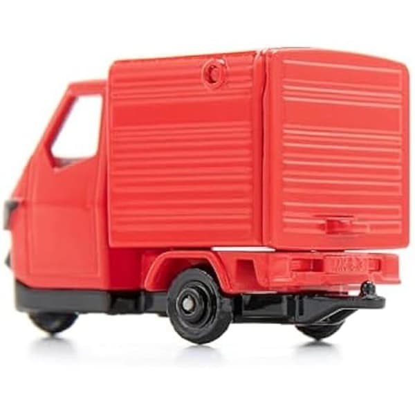 Leksaksbil - SIKU - Piaggio Ape 50 - Metall/plast - Röd - Släpvagnskoppling