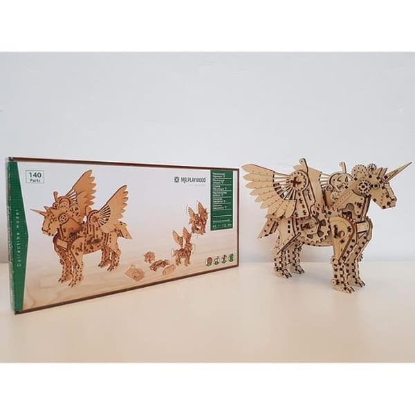 Maquette Licorne - GIGAMIC - Litet Modell - I Trä - 140 Delar - Från 7 År