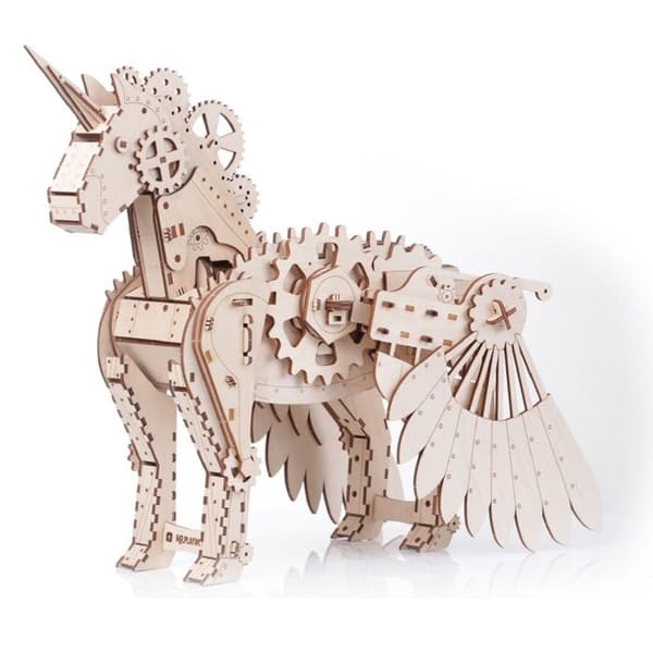 Maquette Licorne - GIGAMIC - Litet Modell - I Trä - 140 Delar - Från 7 År