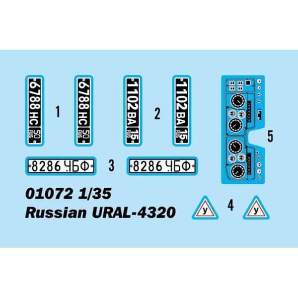 Modellsats - TRUMPETER - Ural-4320 - 6x6 terränglastbil - Plast - 1/35:e