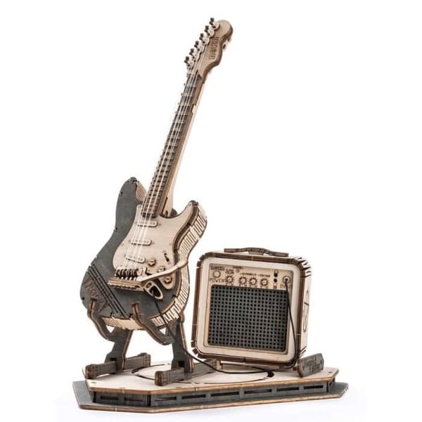 Byggsats - Robotime - Elgitarr TG605K - Trä - 17 x 10,5 x 22 cm - 140 delar