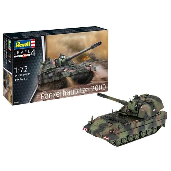 Tankmodell: Armored Howitzer 2000 - REVELL - 130 stycken - Vit - Vuxen - Blandat