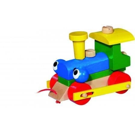 Dragbart och avtagbart trätåg