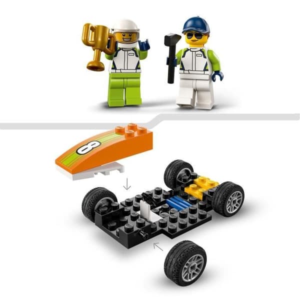 LEGO® 60322 City Great Vehicles Racebilen, kreativa leksaker i Formel 1-stil för barn +4 år, med minifigurer