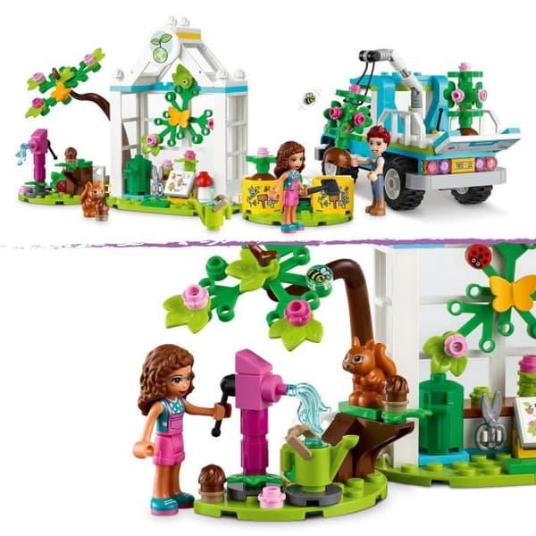 LEGO 41707 Friends The Tree Planter Truck, Leksak, Miljövänlig trädgårdsskötsel, Elektrisk lastbil, Flickor och pojkar från 6 år och uppåt
