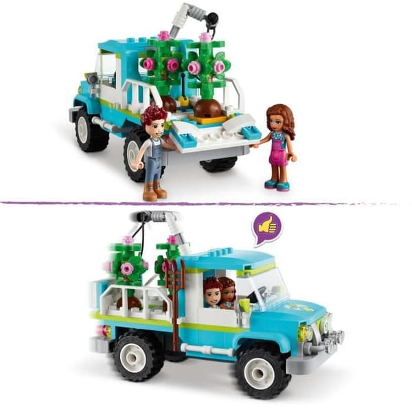 LEGO 41707 Friends The Tree Planter Truck, Leksak, Miljövänlig trädgårdsskötsel, Elektrisk lastbil, Flickor och pojkar från 6 år och uppåt