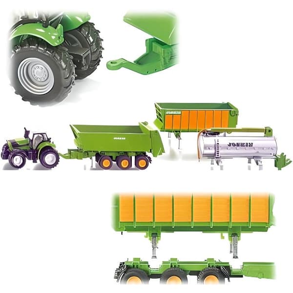 DEUTZ-FAHR Joskin traktor med trailerset 1:87 - SIKU - Skalmodell
