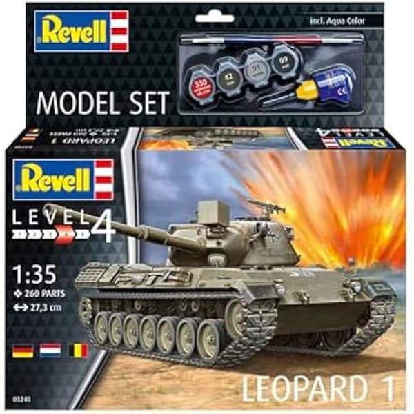 Modellkit - REVELL - Leopard 1 - Stridsvagn - Komplett utrustning - 14 år och uppåt